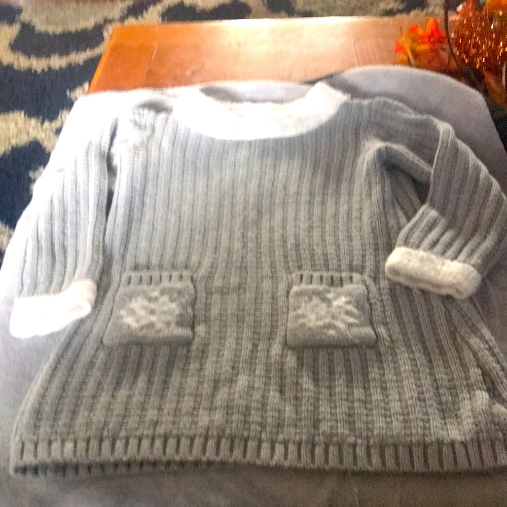 Heirlooms by Polly Flinders gray sweater dress size 6